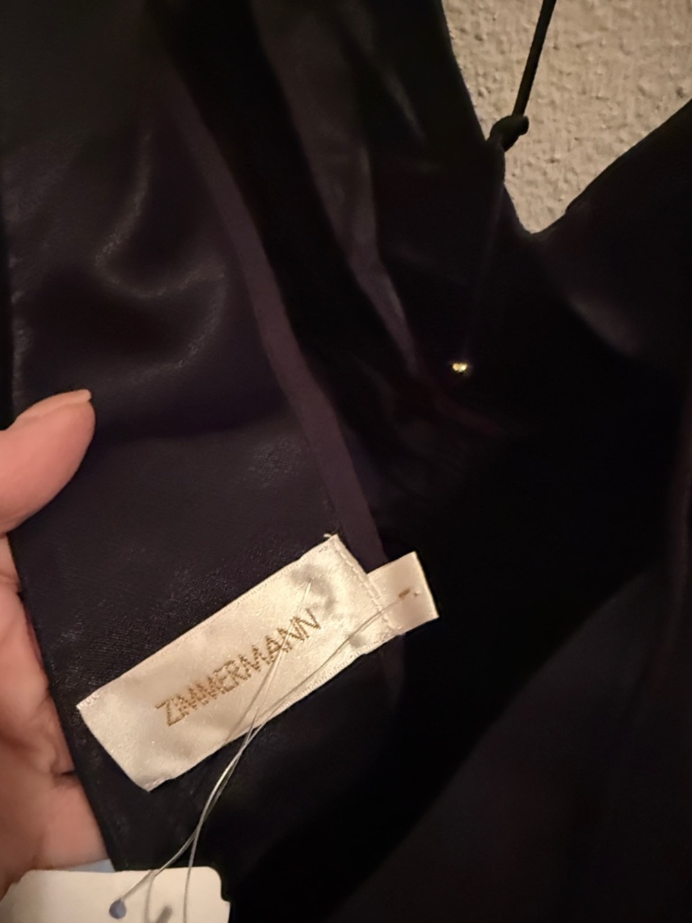 Zimmermann Black Long-Sleeve V-Neck Mini Dress - Picture 7 of 7